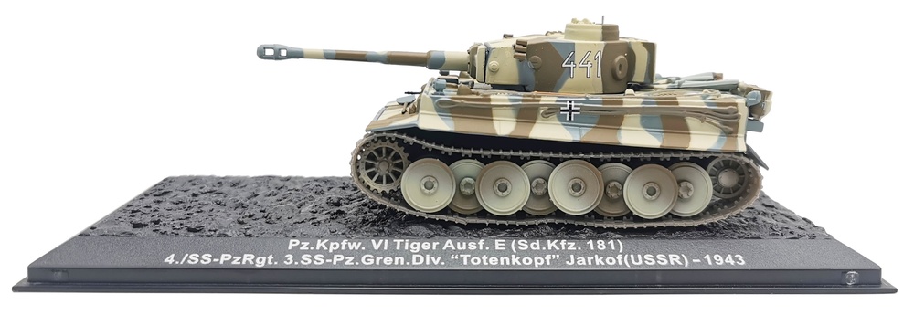 Pz.Kpfw. Tiger VI Ausf.E 4./SS Pz Rgt 3.SS Pz Green Div. Totenkopf Jarkof 1943, 1:72, Altaya 