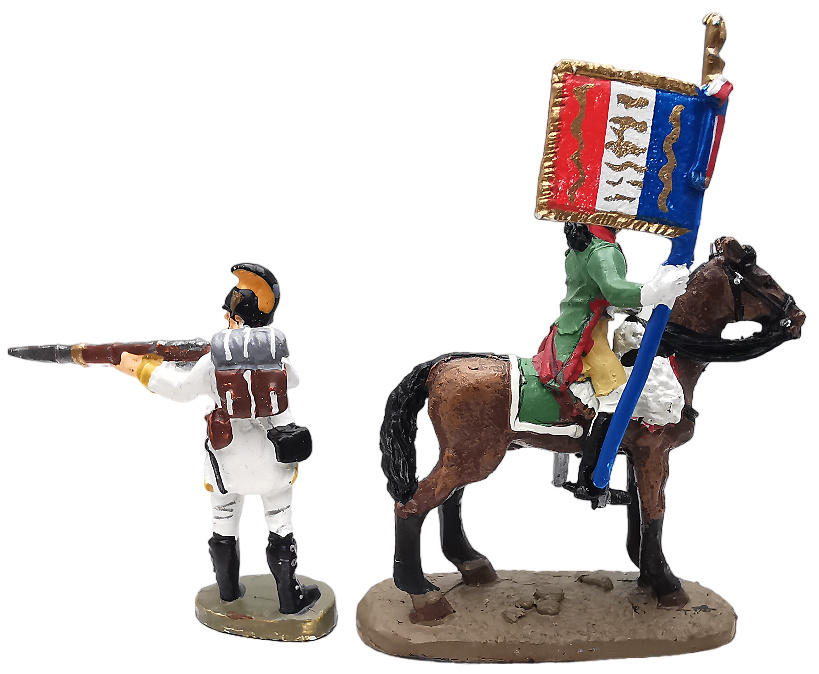 Rifleman and Standard Bearer on Horseback, Battle of Austerlitz, 1:60, Del Prado 