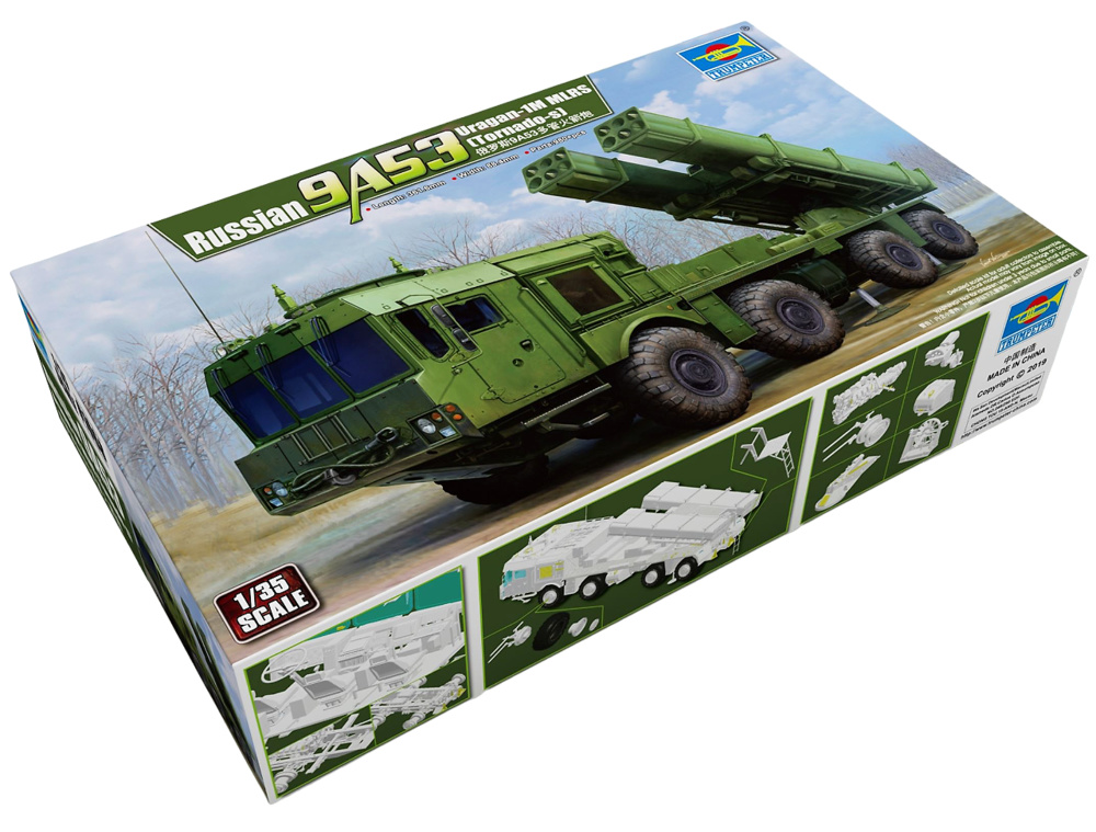 Russian 9A53 Uragan-1M MLRS (Tornado-s), 1:35, Trumpeter 