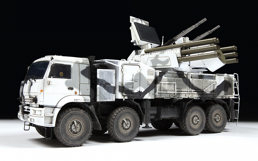 Russian self-propelled anti-aircraft system Pantsir-S1 