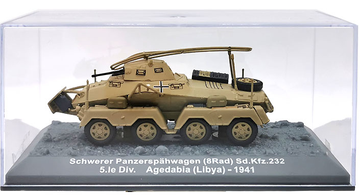 Schwerer Panzerspähwagen (8Rad) Sd.Kfz. 232 5.le, Agedabia, Libya, 1941, Altaya 