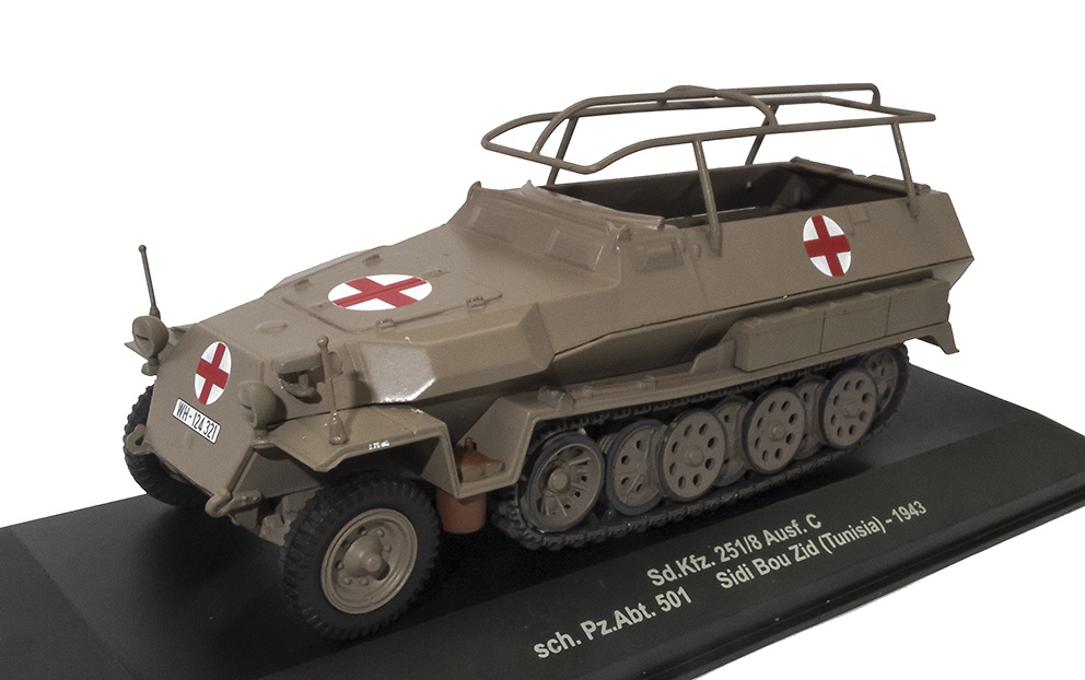 Sd.Kfz. 251/8 Ausf. C, sch. Pz.Abt. 501, Sidi Bou Zid, Tunisia, 1943, 1:43, Atlas 