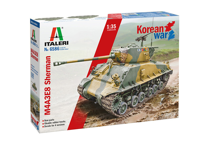 Sherman M4A3E8, Korean War, 1:35, Italeri 