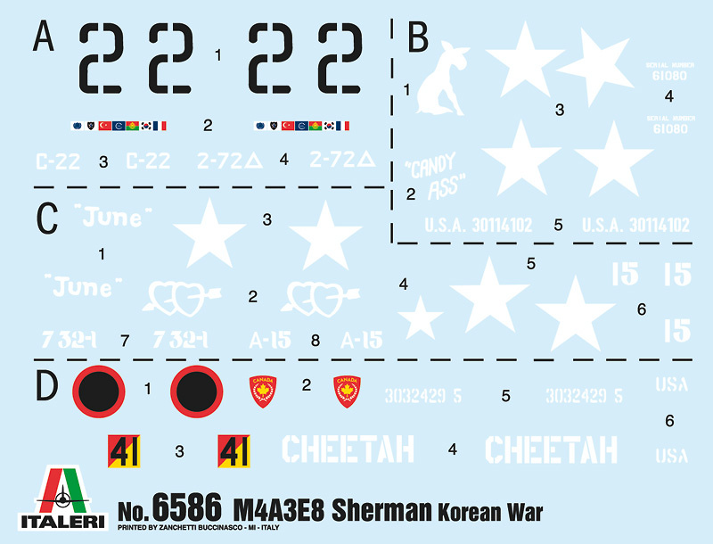 Sherman M4A3E8, Korean War, 1:35, Italeri 