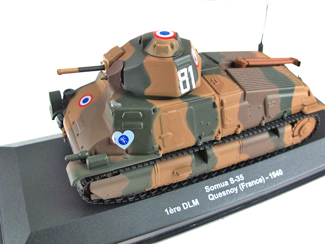 Somua S-35, 1ère DLM, Quesnoy, France, 1940, 1:43, Atlas 