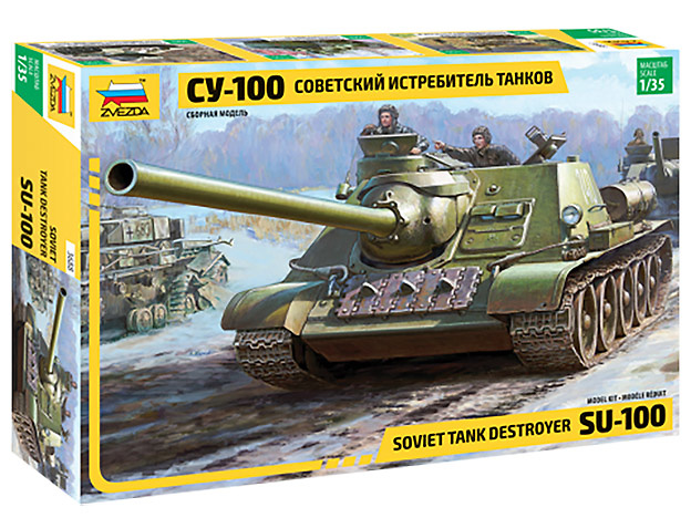 Soviet tank destroyer SU-100, 1:35, Zvezda 