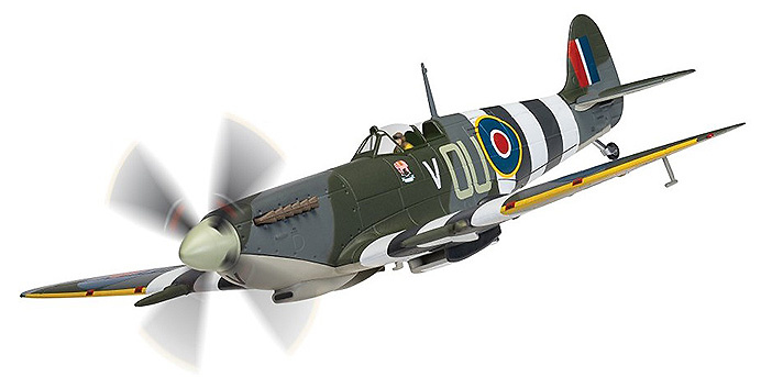 Spitfire Mk IX, Johnnie Houlton, Normandy, D-Day,1944, 1:72, Corgi 