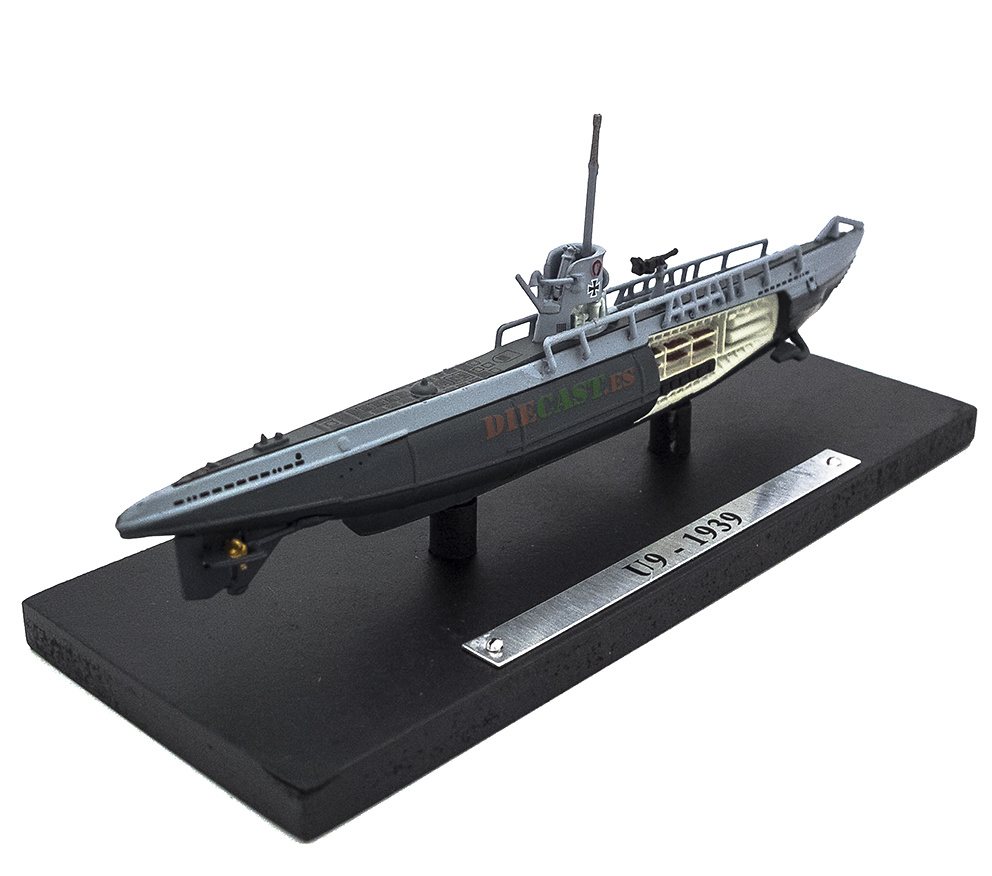 Submarine U-9, Germany, World War II, 1: 350, Editions Atlas 