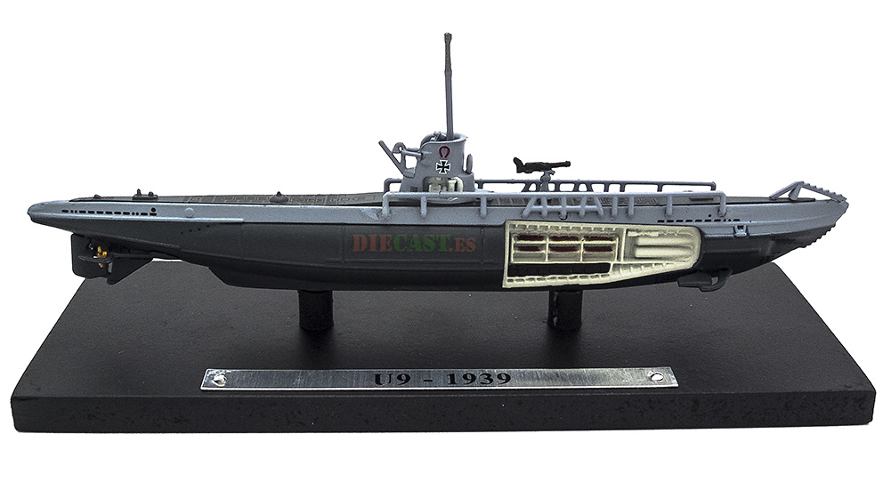 Submarine U-9, Germany, World War II, 1: 350, Editions Atlas 