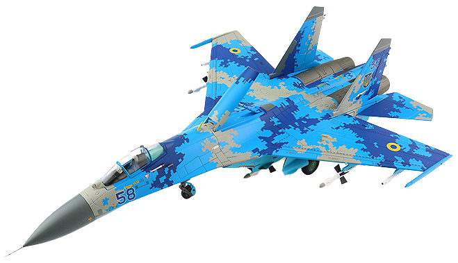 Sukhoi Su-27 Flanker-B ,Ukrainian Air Force, Blue 58, Ukraine, 2016, 1:72, Hobby Master 