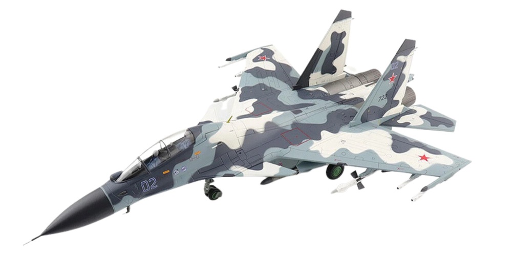 Sukhoi Su-30MK Flanker-C, Blue 02, Fuerza Aérea Rusa, Moscow 2009, 1:72, Hobby Master 