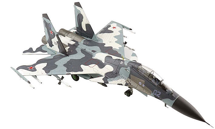 Sukhoi Su-30MK Flanker-C, Blue 02, Fuerza Aérea Rusa, Moscow 2009, 1:72, Hobby Master 