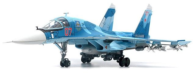 Sukhoi Su-34 Fullback, Russian Air Force, Red 07, Kubinka AB, Russia, 2018, 1:72, JC Wings 