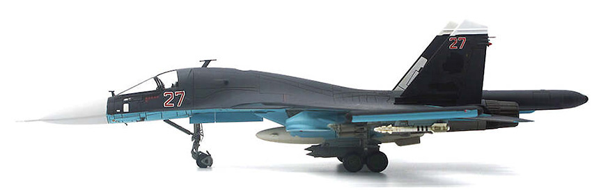 Sukhoi Su34 Fullback Russian Air Force, 27 red, Khmeimim A.B., Siria, 2015, 1:72, JC Wings 