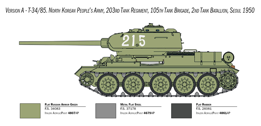 T-34/85 Korean War, 1:35, Italeri 