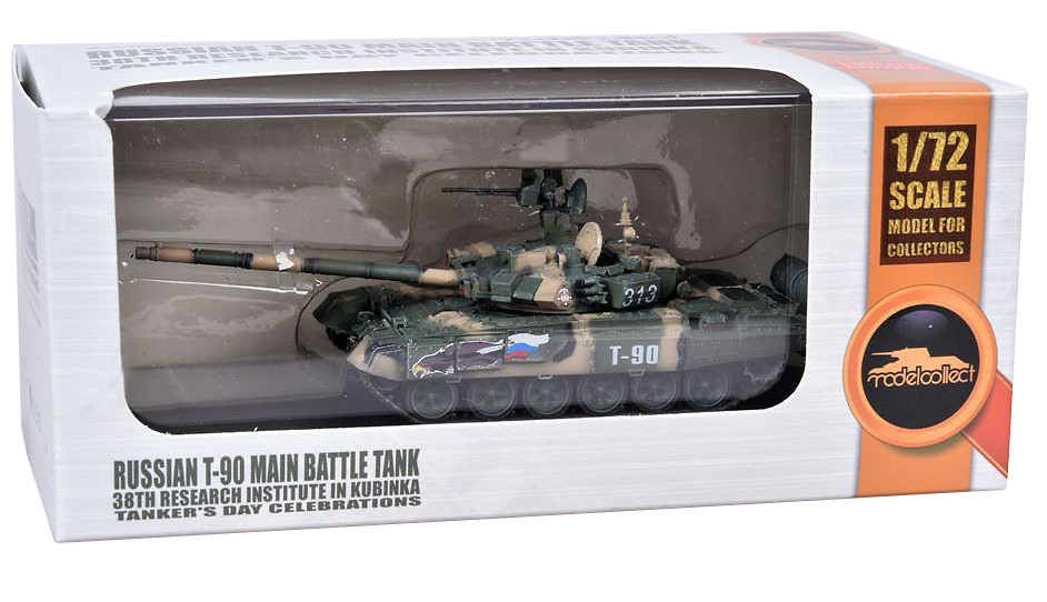 T-90 main battle tank, 38 Institute for Scientific Research and Military Tests in Kubinka, 1:72, Modelcollect 