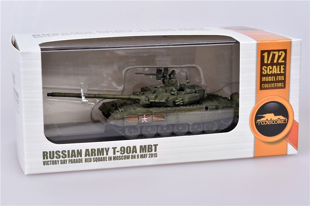 T-90A MBT, Victory Day Parade in Moscow Red Square, May 9, 2015, 1:72, Modelcollect 