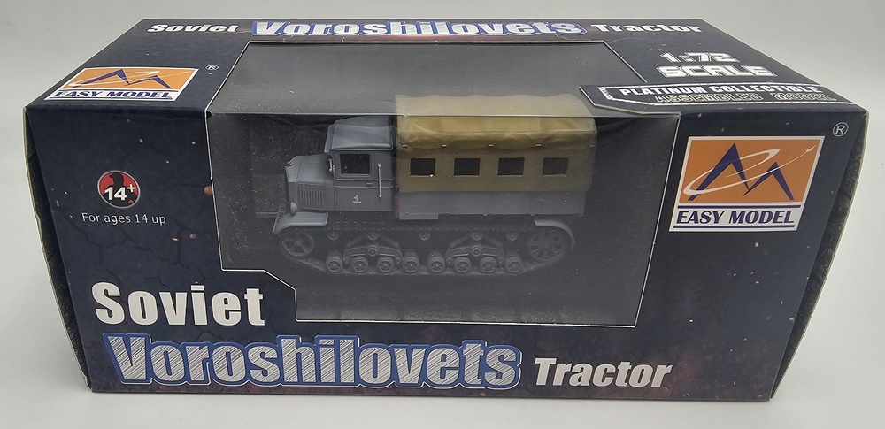 Tractor, Soviet Voroshilovets, 1:72, Easy Model 