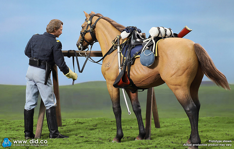 U.S. Civil War Union Army Lieutenant - John Dunbar + Civil War Brown War Horse, 1:6, Did 