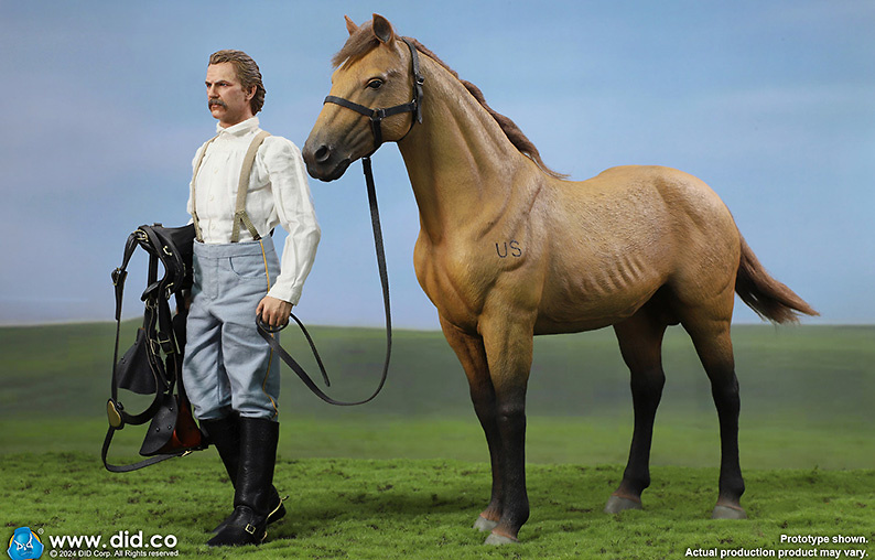 U.S. Civil War Union Army Lieutenant - John Dunbar + Civil War Brown War Horse, 1:6, Did 