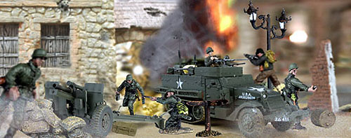 U.S. M3A1 Half Track C/105m.m. Howitzer, 1:72, Forces of Valor 