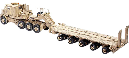 US Oshkosh M1070 Tank Transporter with M1000 Trailer – Desert Camouflage, 1:72, Panzerkampf 