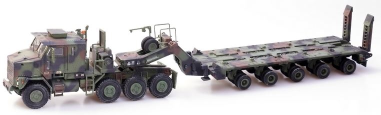 US Oshkosh M1070 Tank Transporter with M1000 Trailer – Green Camouflage, 1:72, Panzerkampf 