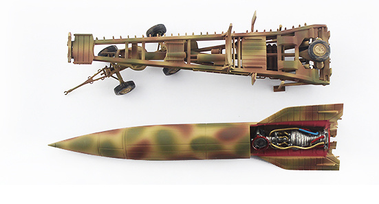 V2 rocket w / transport trailer, German Army, 1943, 1:72, PMA 