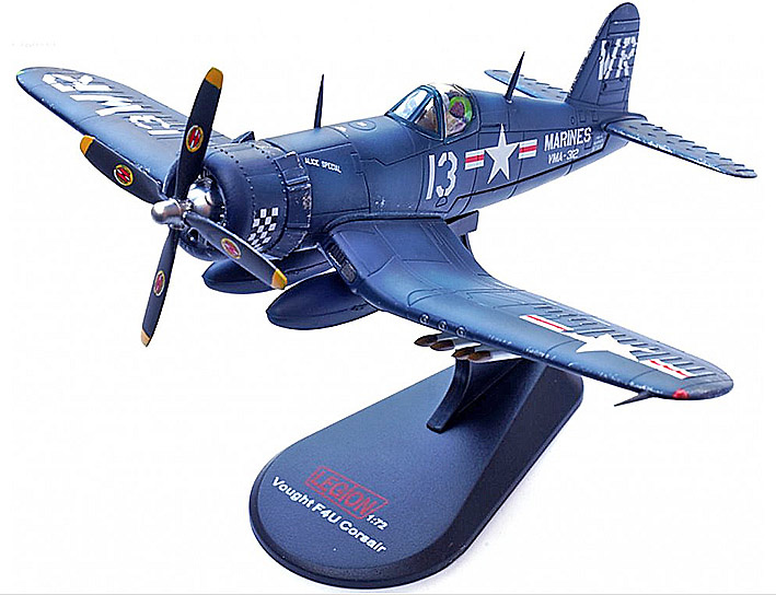 Vought F4U Corsair, USMC VMA-312 Checkerboards, White 13 USS Bataan, Korea, 1952, 1:72, Legion 