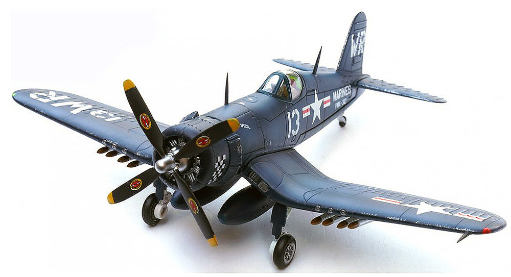 Vought F4U Corsair, USMC VMA-312 Checkerboards, White 13 USS Bataan, Korea, 1952, 1:72, Legion 