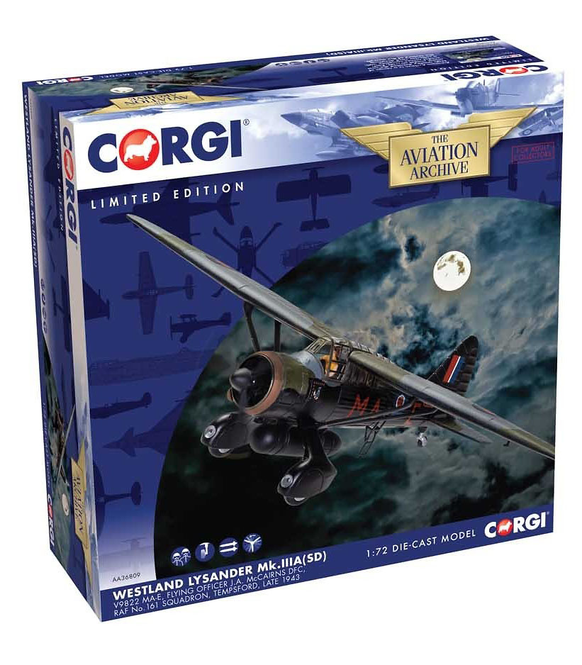 Westland Lysander Mk.IIIA(SD) V9822, RAF No.161 Squadron, Special Operations, 1:72, Corgi 