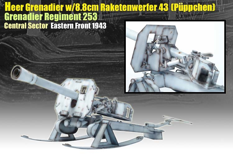 Wolfgang Knaf, Heer Grenadier with 8.8cm Raketenwerfer 43 (Puppchen), 1:6, Dragon Figures 