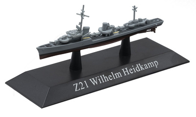 Destroyer Type 36, Z21 Wilhelm Heidkamp, Kriegsmarine, 1939, 1:1250, DeAgostini