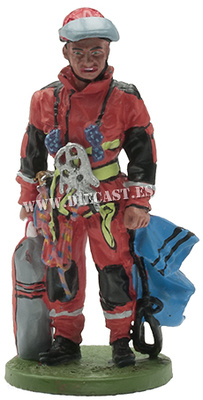 Firefighter with climbing equipment, Göttingen, Germany, 2003, 1:30, Del Prado