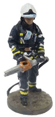 Firefighter with fire retardant suit, Belgium, 2003, 1:30, Del Prado