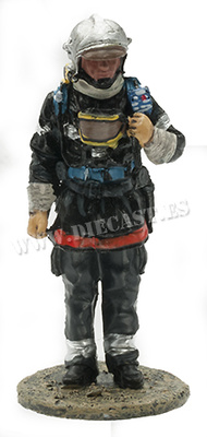 Fireman with flame-retardant suit, France, 2005, 1:30, Del Prado