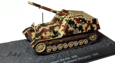 Hummel (Sd.Kfz. 165) Pz.Div. "Feldherrnhalle" Budapest (Hungary), 1945, 1:72, Altaya