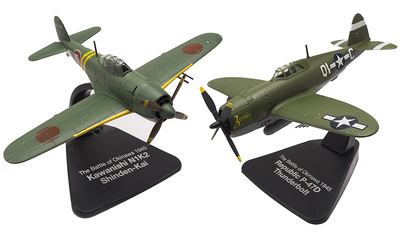 Kawanishi N1K2 Shinden-Kai + Republic P-47D Thunderbolt "The Battle of Okinawa", 1945, 1:72, Atlas