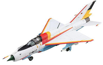 MIG21SPS, Luftwaffe "The White Shark" 22+02, JG-1, Drewitz AB, Germany, 1990, 1:72, Hobby Master