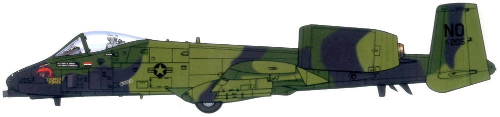 A-10 Thunderbolt II, USAF, 23º Ala de Cazas Táctico, 706º Escuadrón de Cazas, Operación Tormenta del Desierto,1991, 1:144, JC Wings 