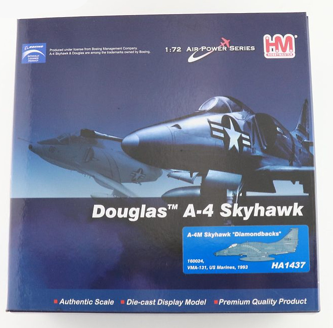 A-4M Skyhawk, USMC VMA-131 Diamondbacks, QG00, NASJRB Willow Grove, PA, 1993, 1:72, Hobby Master 