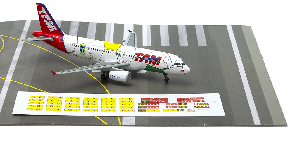 Airbus A320, TAM Linhas Aéreas, con pista de aterrizaje, 1:400, Dragon Wings 