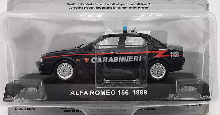 Alfa Romeo 156, 1999, 1/43, Colección Carabinieri 