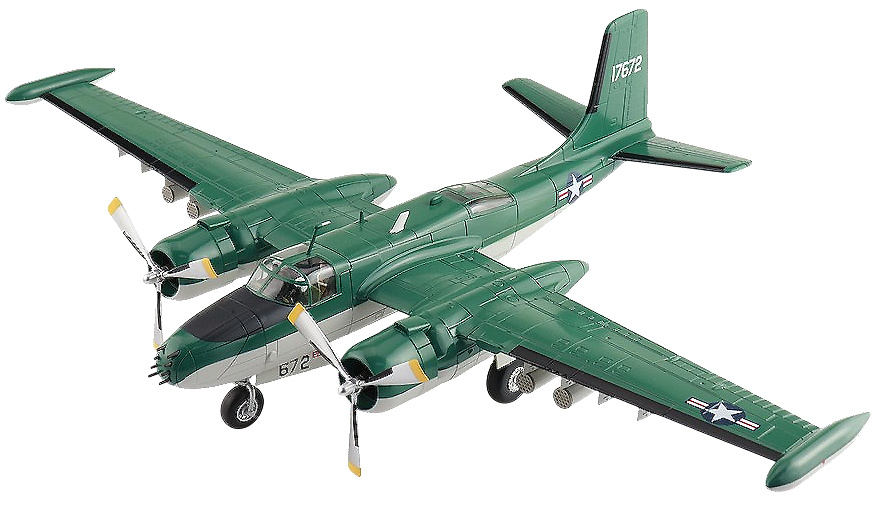 B-26K Contra Invasión, USAF, #64-17672 Prototipo, 1960s, 1:72, Hobby Master 