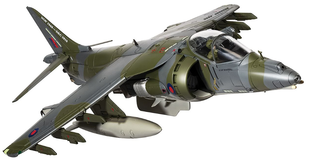 BAe Harrier GR9A 'Ninja 1', Esquema de Retiro de Vuelo Final, RAF Cottesmore,1:48, Corgi 