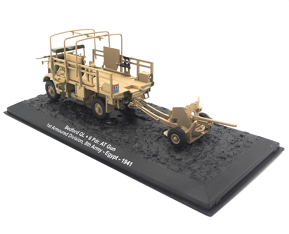 Camión Bedford QL + 6 Pdr. AT Gun, 1st Armoured Division, 8th Army, Egipto, 1941, 1:72, Altaya 