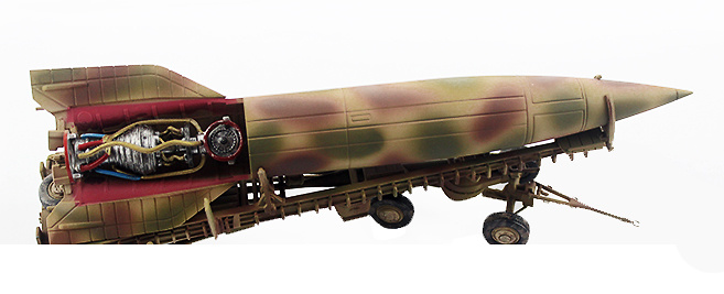 Cohete V2 c/remolque de transporte, Ejército Alemán, 1943, 1:72, PMA 