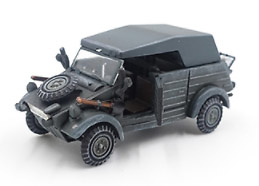 Compañía de reconocimiento alemana Kubelwagen y Kettenkrad, División Panzer, 1940, 1:72, PMA 