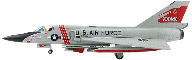 Convair F-106A Delta Dart, USAF 87th FIS Red Bulls, #59-0053, Sawyer AB, MI, 1974, 1:72, Hobby Master 