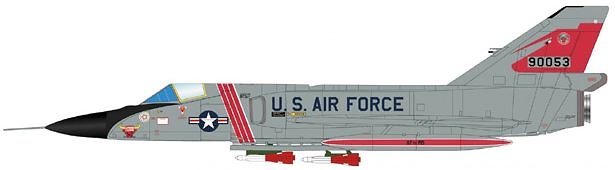 Convair F-106A Delta Dart, USAF 87th FIS Red Bulls, #59-0053, Sawyer AB, MI, 1974, 1:72, Hobby Master 